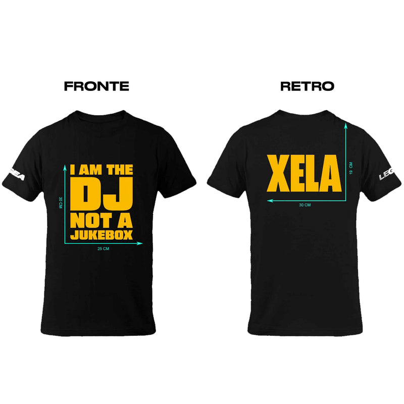 Global Net XELA T-SHIRT taglia M Girocollo con logo Dj Xela, Nero