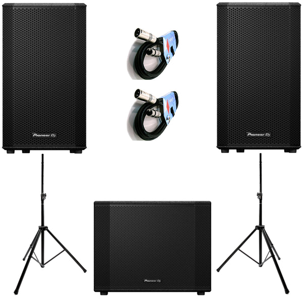 Pioneer Dj XPRS122 2x Diffusori Att. 2000w + XPRS1152ST Sub4000w +Fre300Kit+Cavi