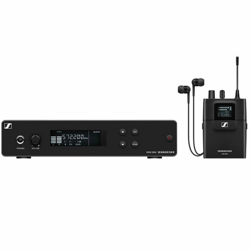 Sennheiser XSW IEM SET-E (823,2-831,8 MHz) Ear Monitor Pro Auricolare IE4, Nero