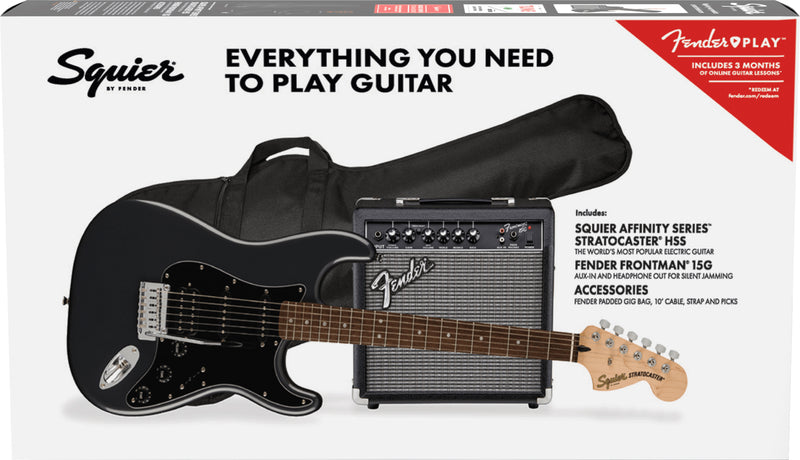 Fender Affinity Stratocaster Frost Metallic Pack chitarra elettrica +amp15w+acc.