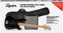 Fender Affinity Series Precision Bass PJ Pack Black Kit Basso 20T+Amp 15w + acc.