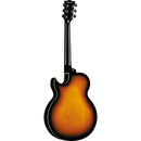 Eko JAZZ SUNBURST Chitarra semi-acustica 22T in Laurel selettore toggle a 3 vie