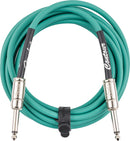 Fender Contour Instrument Cable Sherwood Green Jack 6.3 Mono Maschio Dritto 3mt.
