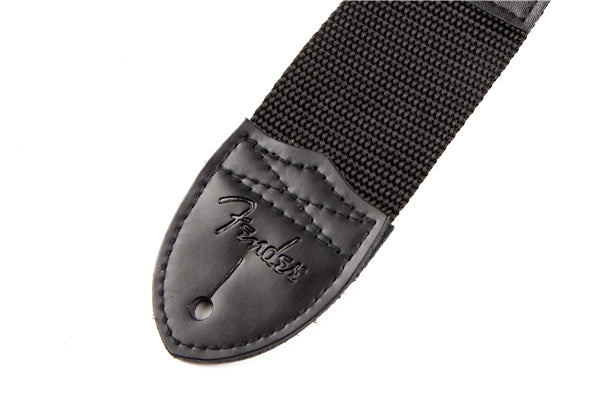 Fender Logo Strap Black/Red Logo Tracolla per chitarra, cinturino nero da 2"