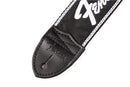 Fender Running Logo Strap Black/White Logo Tracolla x chitarra intrecciata da 2"
