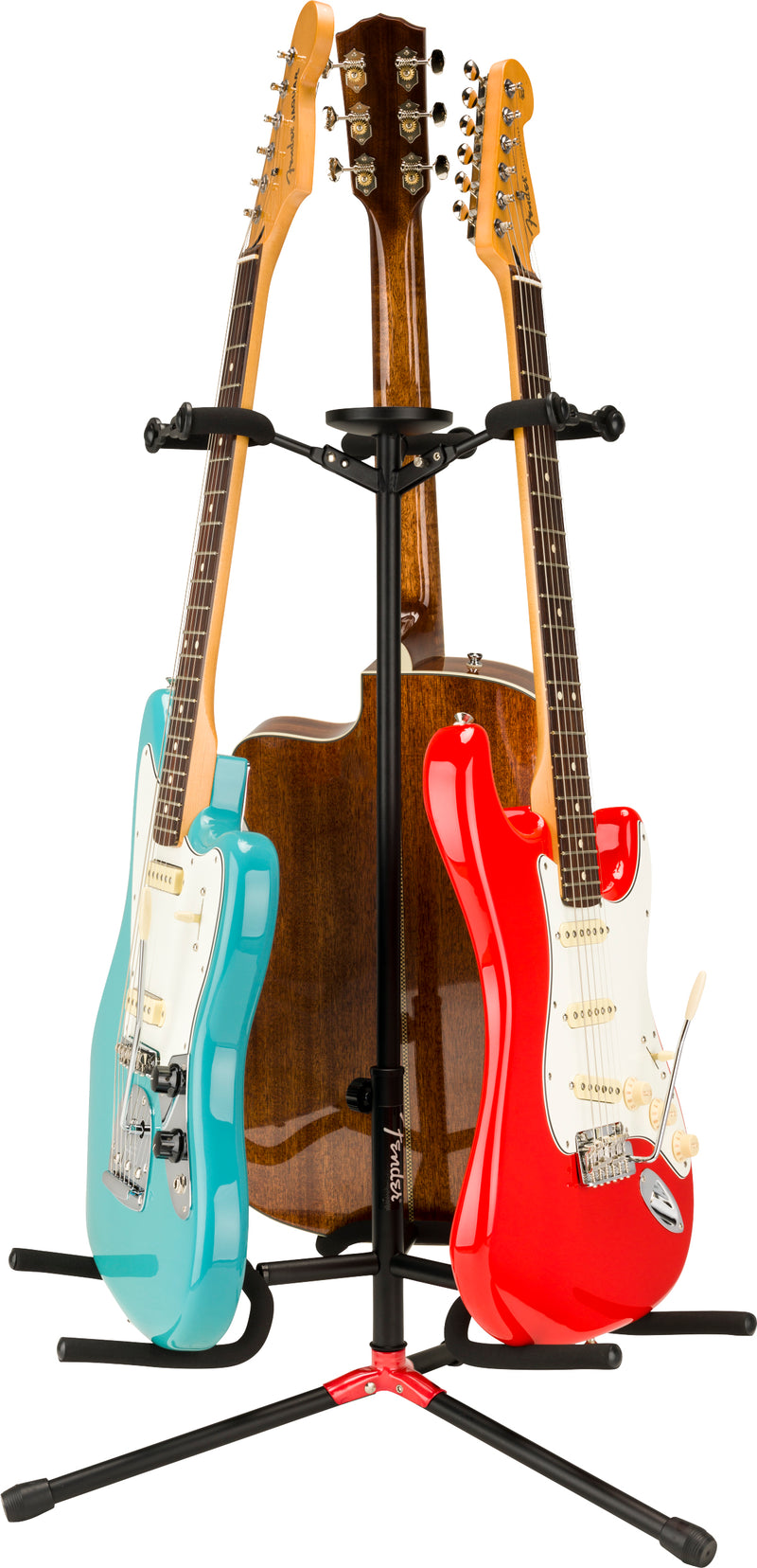 Fender Adjustable Triple Cradle Guitar Stand 3-GUITAR Supporto x3 Chitarre Basso