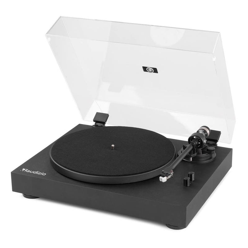Audizio RP340 (102.180) Giradischi legno cinghia avvio/arresto ultrarapido, Nero