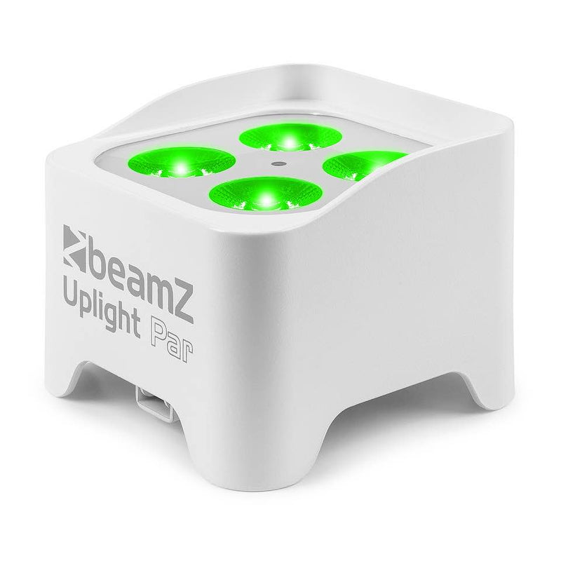 Beamz BBP90W Uplight Par 4x4W 4in1 Led RGB-UV batteria e comando IR e DMX Bianco
