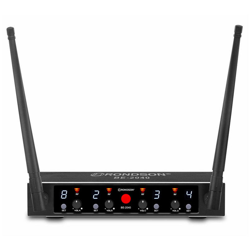 Rondson BE-2040-4BP Sistema microfonico wireless con 4 archetti e 4lavalier nero