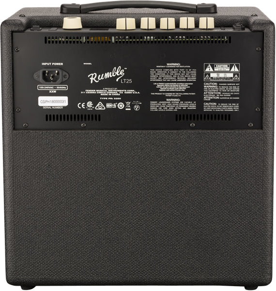 Fender Rumble LT25 230V EU Amplificatore combo per Basso elettrico da 25w, Nero