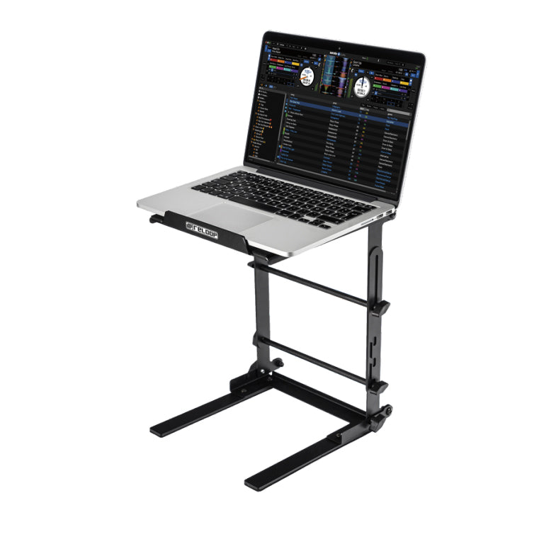 Reloop LAPTOP STAND FLEX V2 Supporto pieghevole e regolabile x LAPTOP Dj, Nero