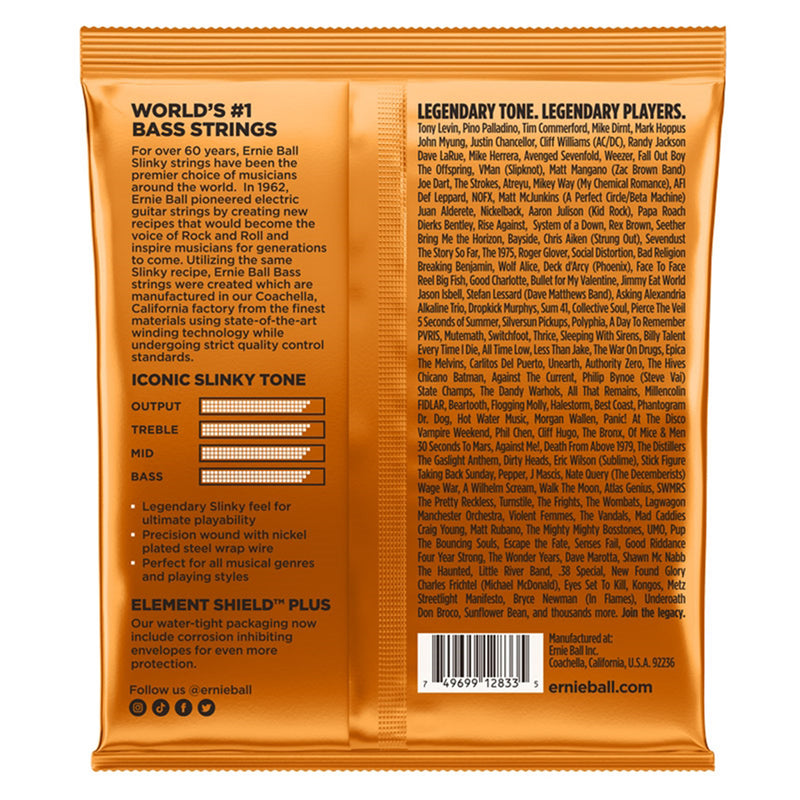 Ernie Ball 2833 Nickel Wound Hybrid Slinky 45-105 Corde x Basso suono bilanciato