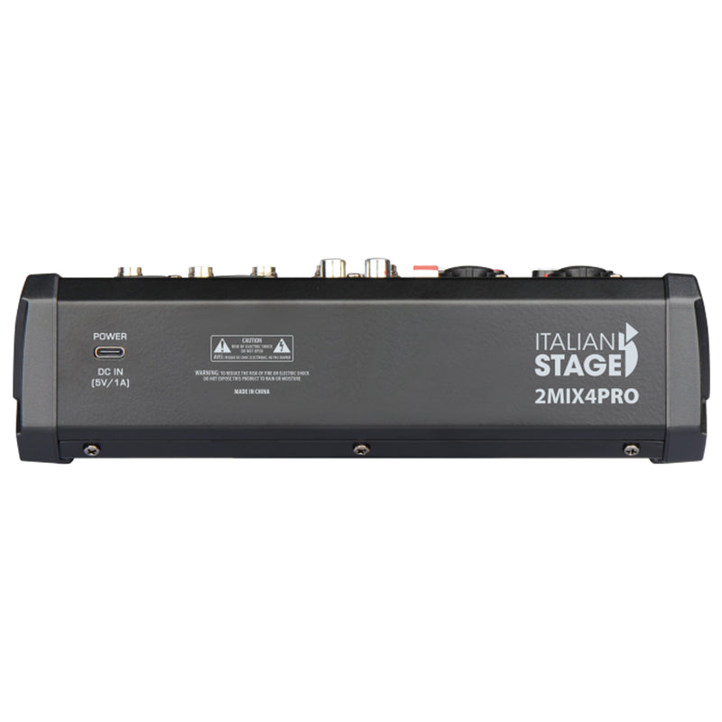 Italian Stage IS 2MIX4PRO Mixer audio stereo 4 canali + DSP Multi FX e Bluetooth