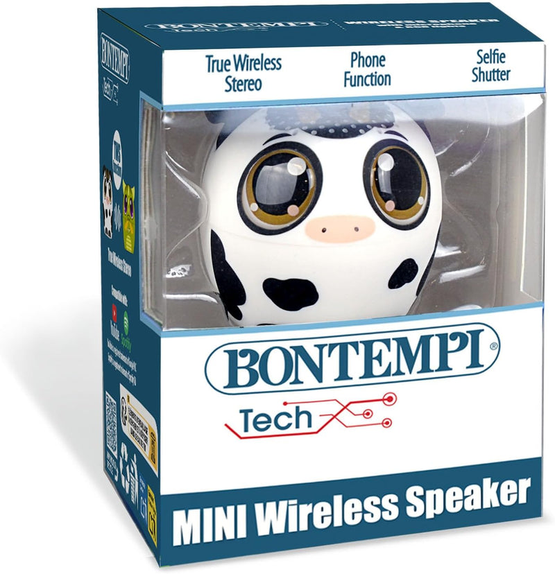 Bontempi 49 01002 Tech MINI SPEAKER MUCCA cassa audio portatile bluetooth da 3w