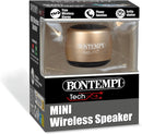 Bontempi 49 01102 Tech MINI SPEAKER cassa audio portatile bluetooth da 2w, Oro