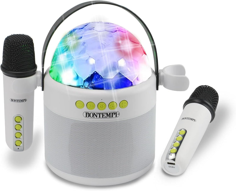 Bontempi 49 0250 TECH WIRELESS SPEAKER Cassa Speaker 10w+2 Mic wireless+Efx Luci
