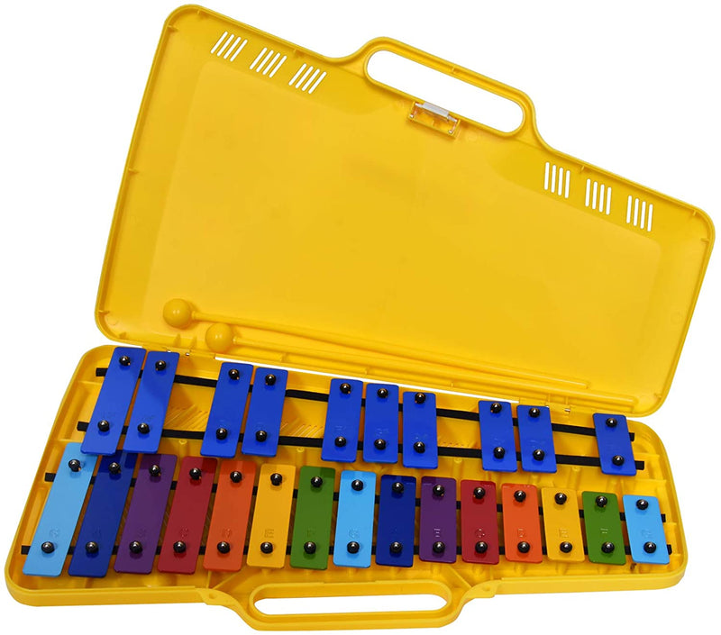 Angel Music AG-25N3 Metallofono Glockenspiel Cromatico 25 N. SOL4-6 Ast. Giallo