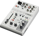Yamaha AG03 MK2 W Mixer Live Streaming 3 Canali con Interfaccia Audio USB Bianco