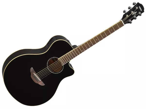 Yamaha APX600 BL Chitarra Acustica Elettrificata CutAway, Black, Nera