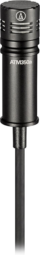 Audio-Technica ATM350U Mic Pro Collo D'oca x strumenti condensatore a clip, nero