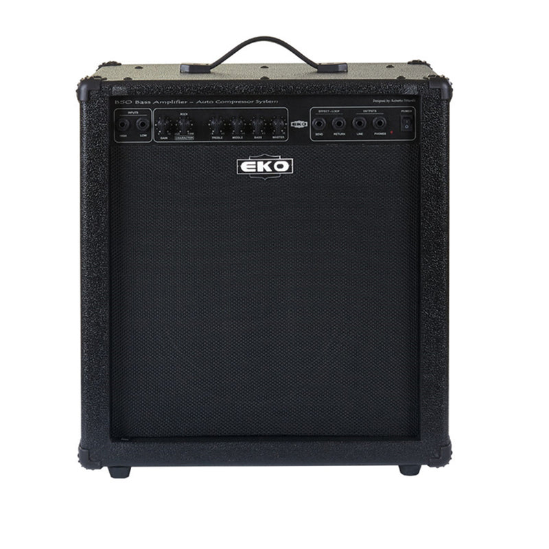 Eko B50 Amplificatore combo per basso, cono da 12" e 50w di potenza, Nero