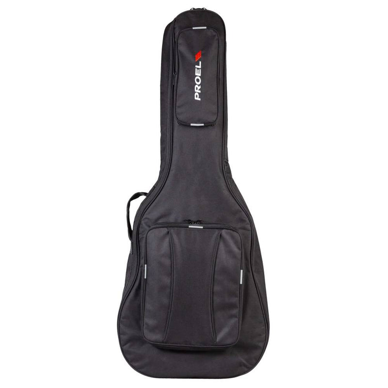 Proel BAG150A Borsa morbida x chitarra acustica robusta imbottitura 10 mm, Nero