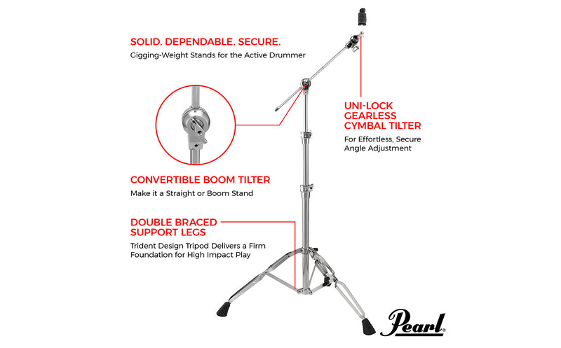 PEARL BC-930 Cymbal Boom Stand Asta posizione dritta o braccio x piatti batteria