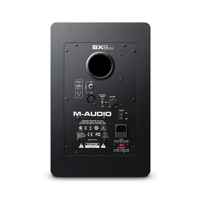 M-Audio BX8 D3 Monitor audio professionale biamplificato da Studio 8" 150W, Nero