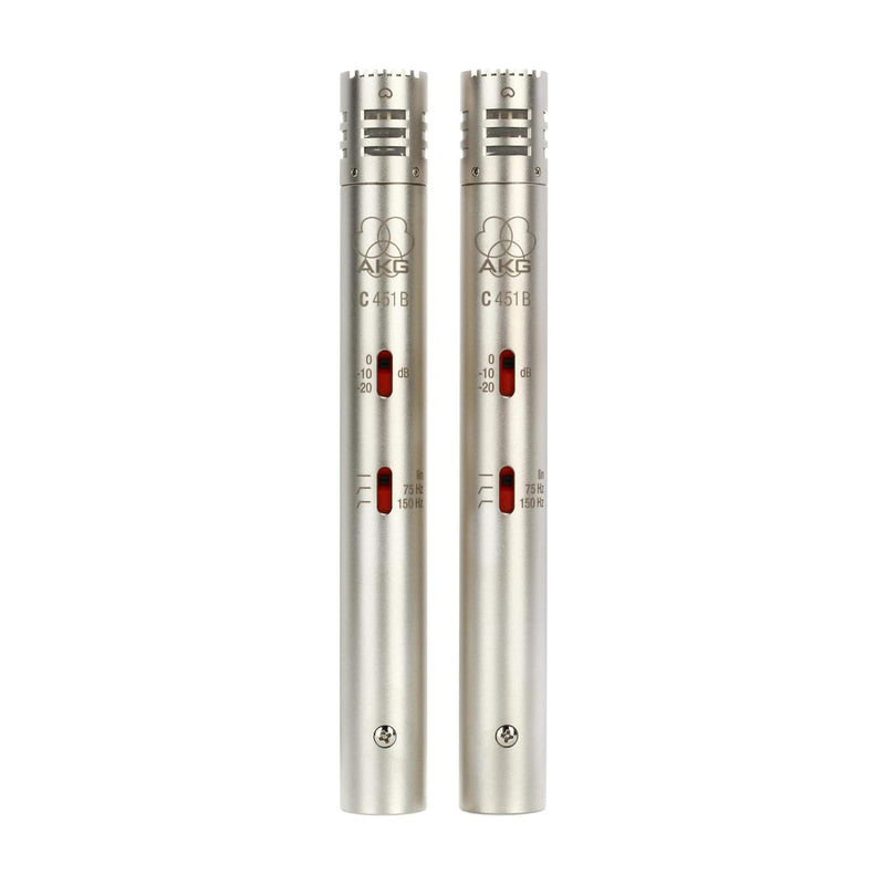 AKG C451 B/ST Matched Pair Microfoni Pro Cablato x batteria, chitarre acustiche