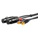 Proel CHLP350LU3 Cavo audio pro 2x RCA Maschio a 2x Cannon XLR 3F Femmina, 3mt
