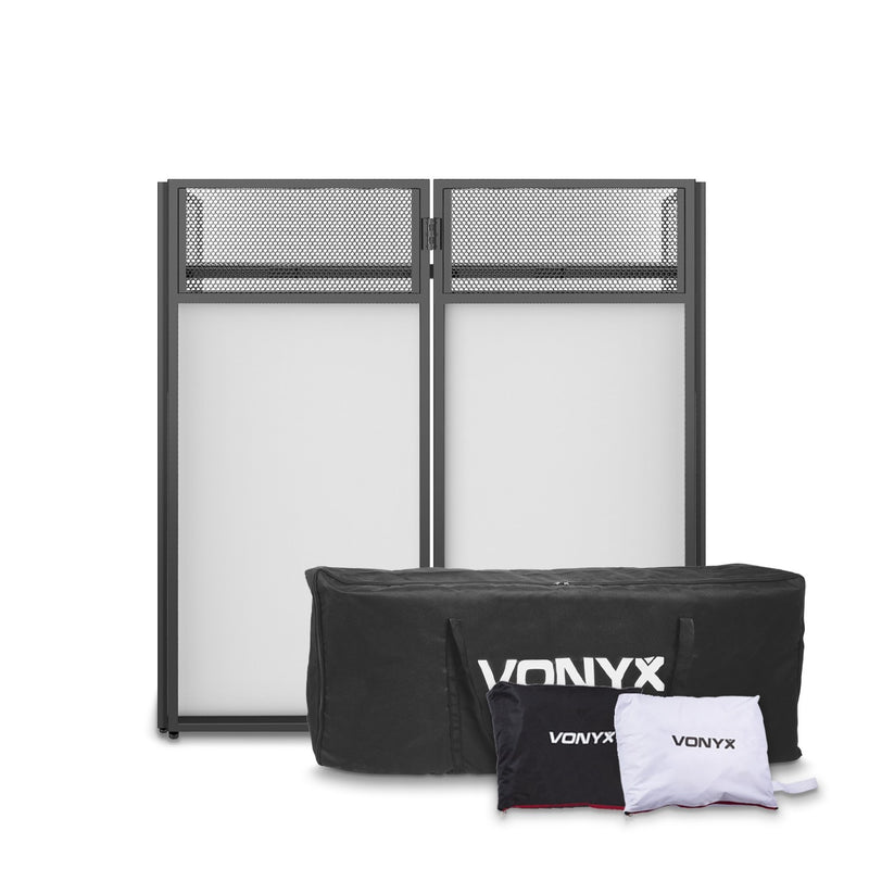 Vonyx DB4 Pro DJ Booth System 1.1m Lycra Stazione consolle perforata pieghevole