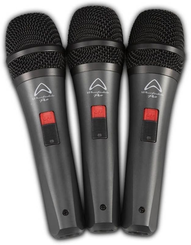 Wharfedale DM5.0s 3 PACK 3 Mic dinamico cablato interr. On/Off x voce + supporto