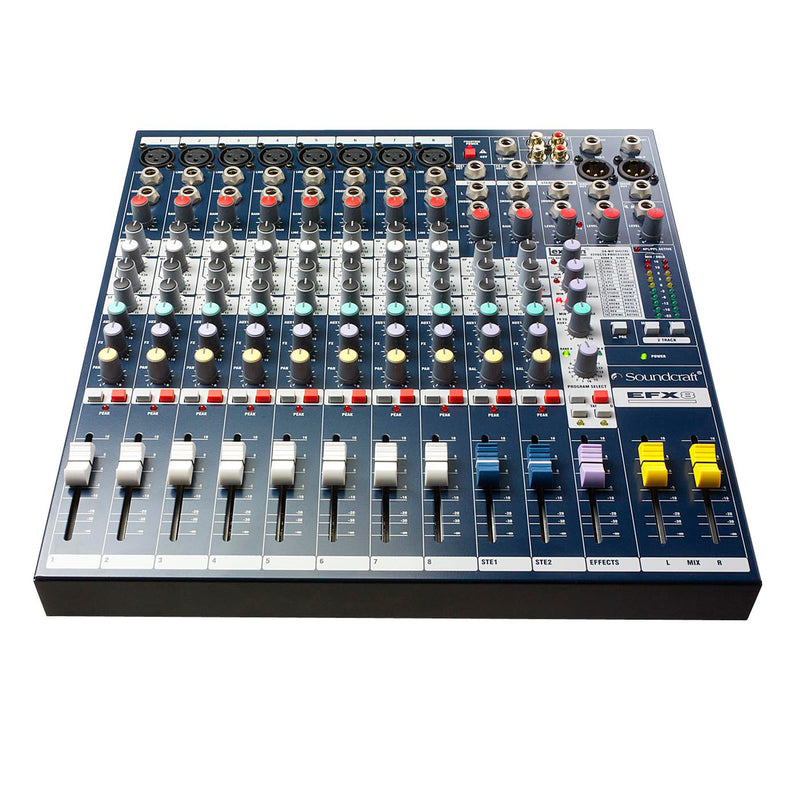 Soundcraft EFX8 Mixer audio 8C + Processore EFX digitale Lexicon 24bit integrato