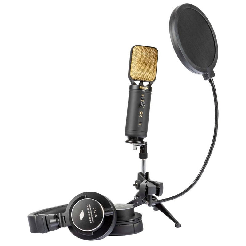 Proel EIKON STUDIO BOX THREE Kit home recording Cuffia Microfono Stand e Antipop
