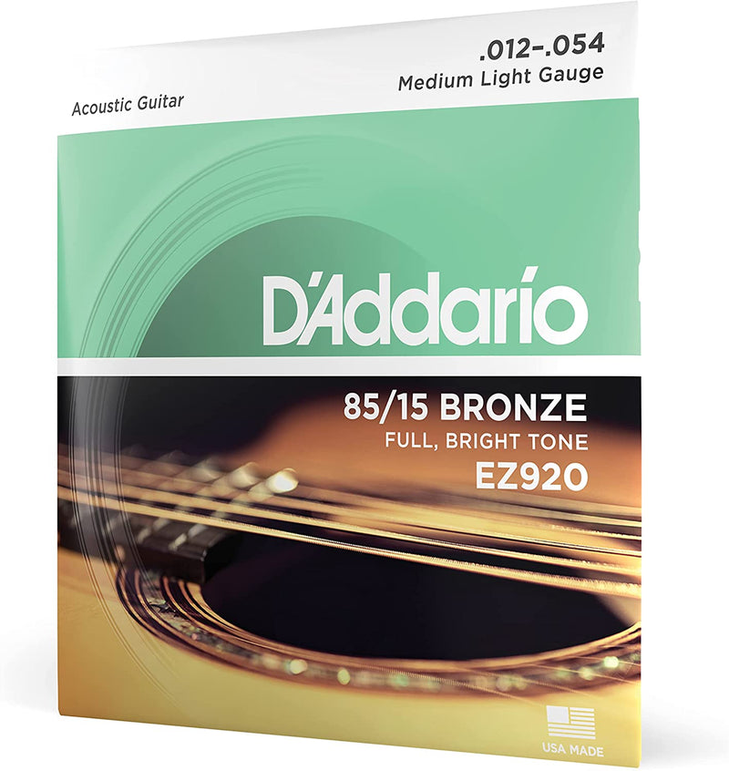 D'Addario EZ920 Medium Light 12-54 Corde per Chitarra Acustica American Bronze