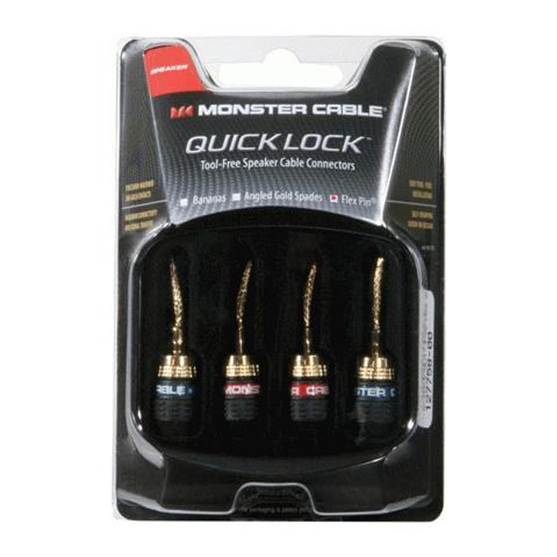 Monster Cable QuickLock MKII Gold Flex Pin Connectors blister 4 unità