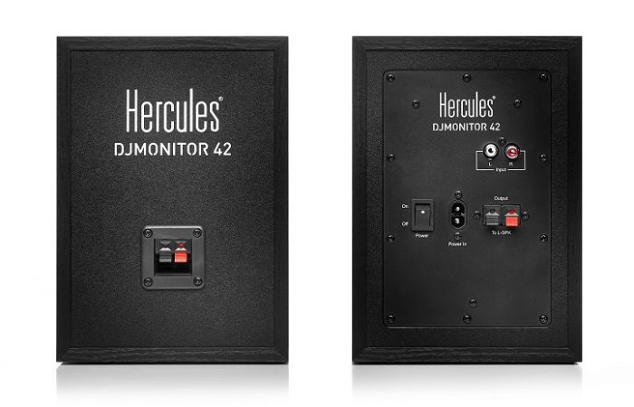 Hercules DJMONITOR 42 Coppia monitor audio attivi da Desktop, 80w di picco, Nero