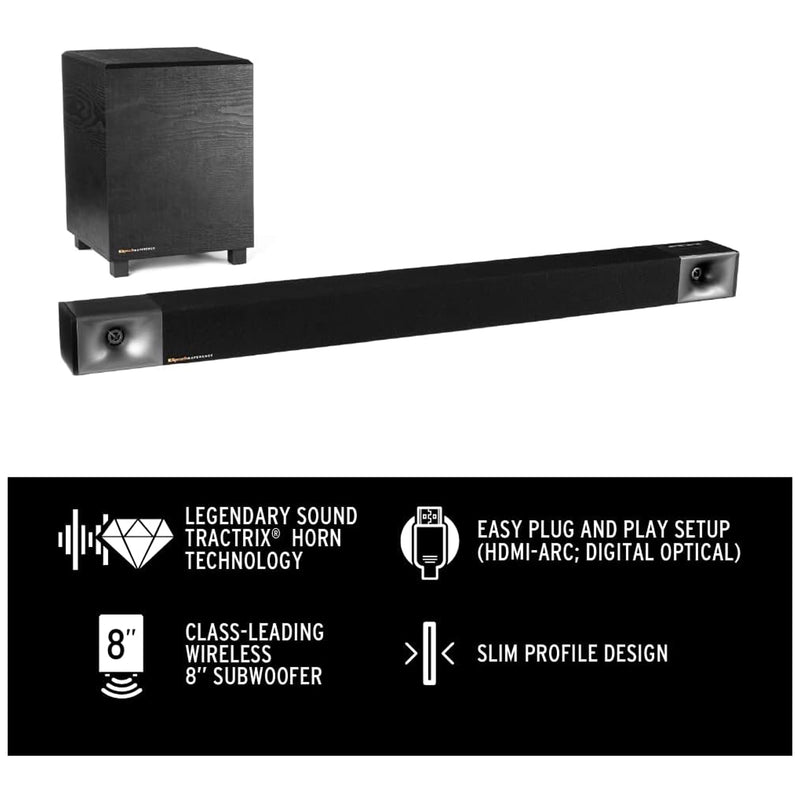 Klipsch Cinema 400 Sound Bar audio 2.1 sistema soundbar +subwoofer con WiFi e BT