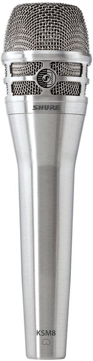 Shure KSM8-N Microfono Pro cablato dinamico cardioide per voce e canto, Nickel