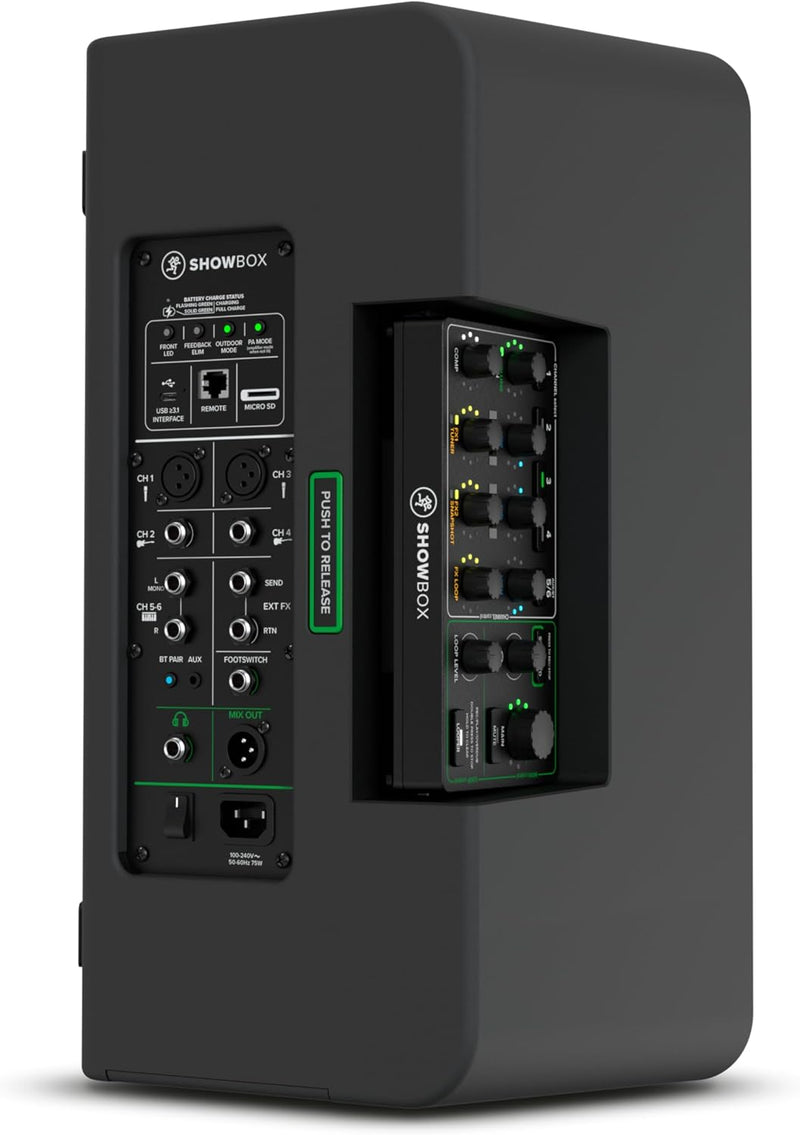 Mackie SHOWBOX Diffusore audio portatile batteria con bluetooth USB-C 400w picco