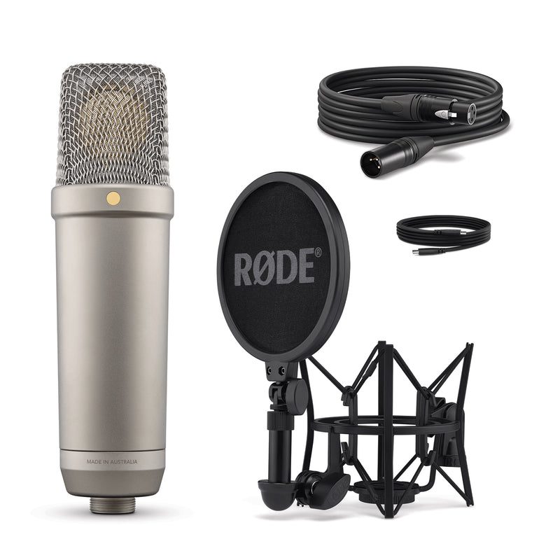Rode NT1 5TH Generation Microfono Pro Studio + filtro antipop, XLR e USB Silver