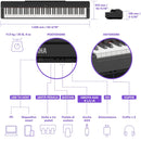 Yamaha P-225WH Pianoforte Tastiera Digitale musicale 88 tasti pesati, Bianco