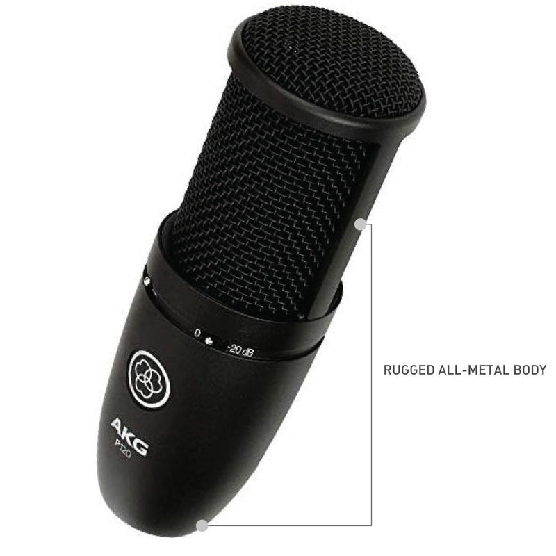 AKG P120 Microfono Pro Condensatore Cardioide Cablato x voce e strumenti