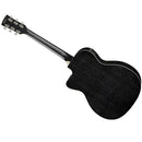 Ibanez PC14MHCE-WK WEATHERED BLACK OPEN PORE Chitarra Elettroacustica Cutaway