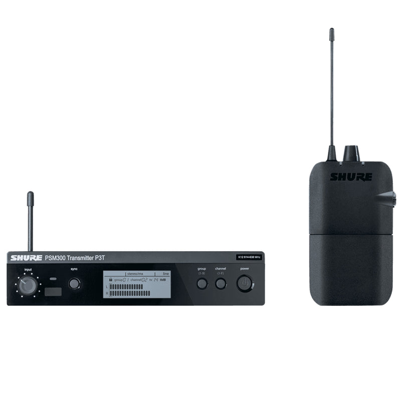Shure PSM300 (P3T+P3R+SE112) Ear Monitor Pro Wireless L19 (630-654MHz)+ Auricol.