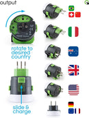 Q2 Power Qdapter 360 Adattatore Universale da Viaggio, Presa a Terra WLD a EU