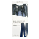 Redline RDL4841 Cavo multimediale USB C 3.1 Maschio a USB C Maschio 2 mt., Nero