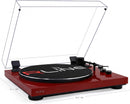 RLINE RLTN11GR Giradischi a cinghia con modulo Bluetooth, Rosso Lucido