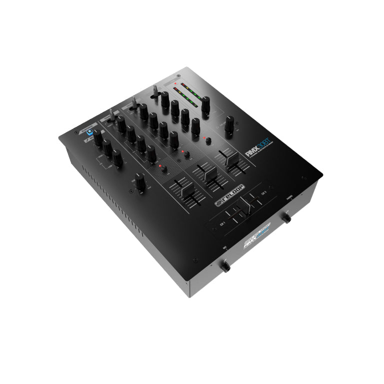 Reloop RMX30BT Mixer audio Pro per Dj con modulo Bluetooth a tre canali, Nero