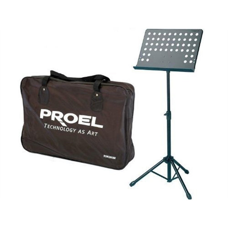 Proel RSM360M Coppia Leggio Musicale Pro per spartiti preforato con Borsa trasp.